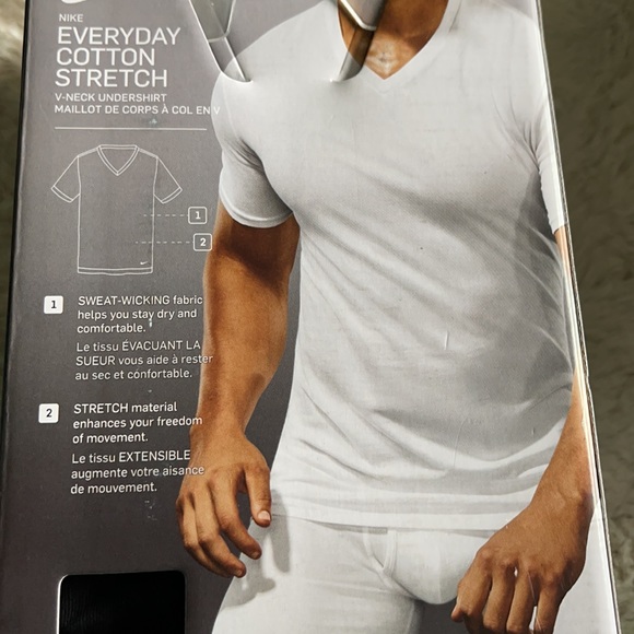 Nike Everyday Cotton Stretch 2Pack Undershirt Set - Picture 5 of 5